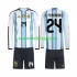 Camisola Argentina Enzo Fernandez 24 Criança Equipamento Primeiro Copa do Mundo 2026 Manga Comprida